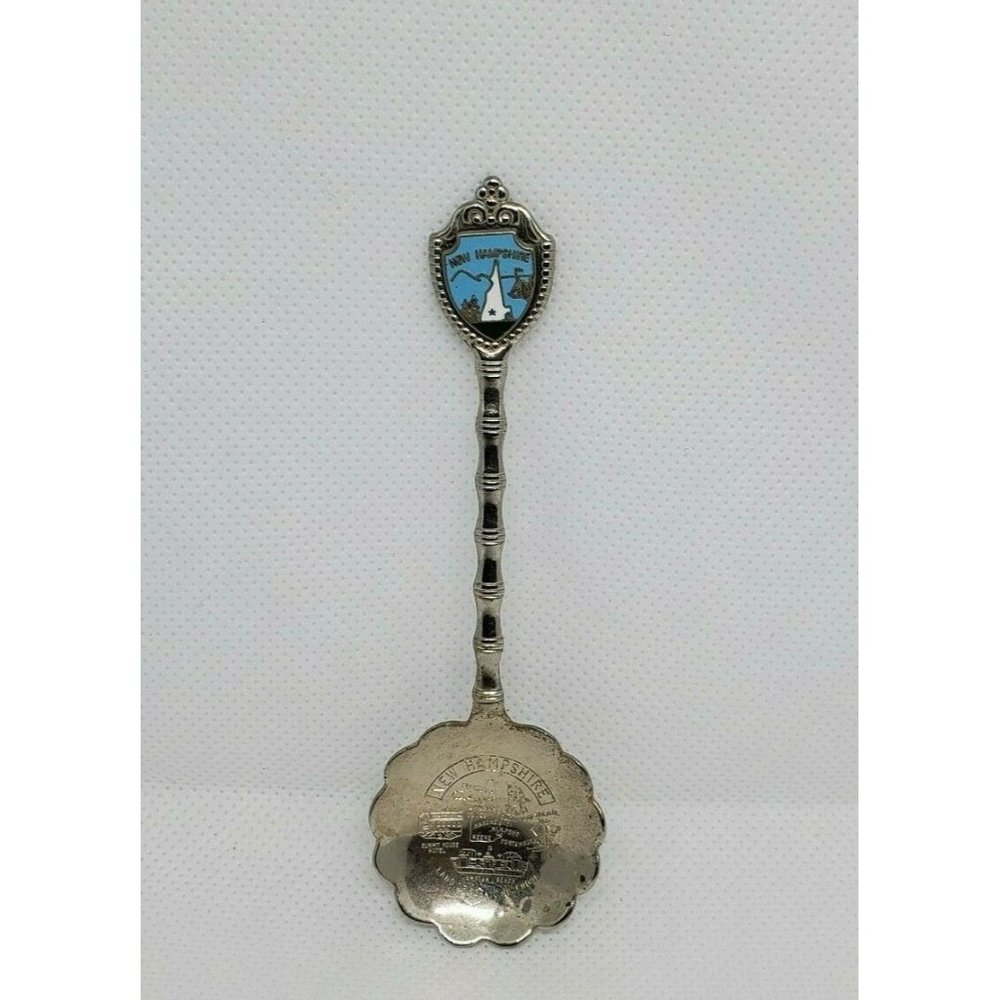 New Hampshire Scallop Shape Collectible Engraved Mini Silver Spoon Home Décor